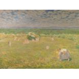 CARL LUDWIG NOAH BANTZER (1859-1941) Oil painting on canvas. A plein-air study of an expansive