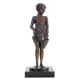 SHEREE VALENTINE DAINES (b.1959) LIMITED EDITION PATINATED BRONZE AND WHITE METAL FIGURE ?Out to