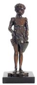 SHEREE VALENTINE DAINES (b.1959) LIMITED EDITION PATINATED BRONZE AND WHITE METAL FIGURE ?Out to