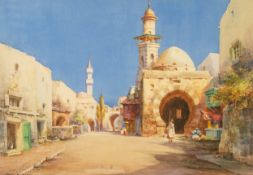 CYRIL HARDY (NOEL HARRY LEAVER) (1889-1951)  WATERCOLOUR DRAWING  North African town scene with