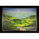 MACKENZIE THORPE (b.1956) ARTIST SIGNED LIMITED EDITION COLOUR PRINT ?Over Moor and Dale?, (45/