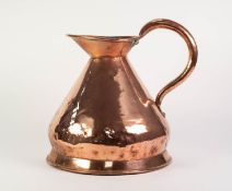 ANTIQUE SEAMED COPPER 2 GALLON CONICAL MEASURE