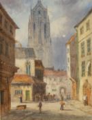 HENRY THOMAS SCHAEFER (1854-1915) WATERCOLOURS, A PAIR  Continental townscapes, each with a