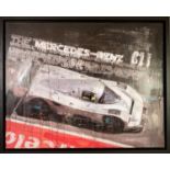MARKUS HAUB (b.1972) MIXED MEDIA ON CANVAS ?Mercedes Benz C-11? Signed, titled to gallery label