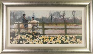 ?ROLF HARRIS (b.1930) ARTIST SIGNED LIMITED EDITION COLOUR PRINT ON CANVAS ?Riding in the