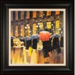 PETER J. RODGERS (MODERN) WATERCOLOUR DRAWING ?High Society' Signed, titled to gallery label verso