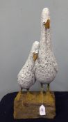 REBECCA LARDNER (b.1971) ARTIST PROOF LIMITED EDITION COLD CAST PORCELAIN SCULPTURE ?Home Birds?, (