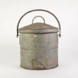 VINTAGE ?BELDRAY? ZINC EGG PRESERVING PAIL, with internal grille/ liner, lid and swing handle,