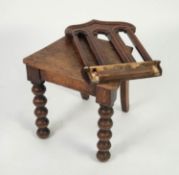 NINETEENTH CENTURY CARVED OAK HALL CHAIR IN THE GOTHIC TASTE, the shaped back with three Moresque