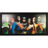 ALEX ROSS (b.1970) FOR DC COMICS ARTIST SIGNED LIMITED EDITION COLOUR PRINT ?Original Seven?, (19/