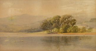 JAMES T. WATTS (1853-1930)  WATERCOLOUR  A view possibly North Wales Signed lower left  6 1/2" x 12"
