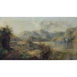 UNATTRIBUTED (NINETEENTH CENTURY) OIL PAINTING ON CANVAS Highland loch