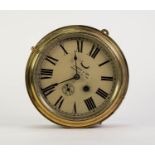 J. SCOTT & SON, NEWCASTLE UPON TYNE BRASS FRONTED SHIP?S PORT HOLE WALL CLOCK, of typical form