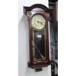 PRESIDENT QUARTZ WESTMINSTER CHIMING VIENNA STYLE WALL CLOCK