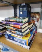 A SELECTION OF DR WHO MEMORABILIA INCLUDING; BOOKS ETC.....