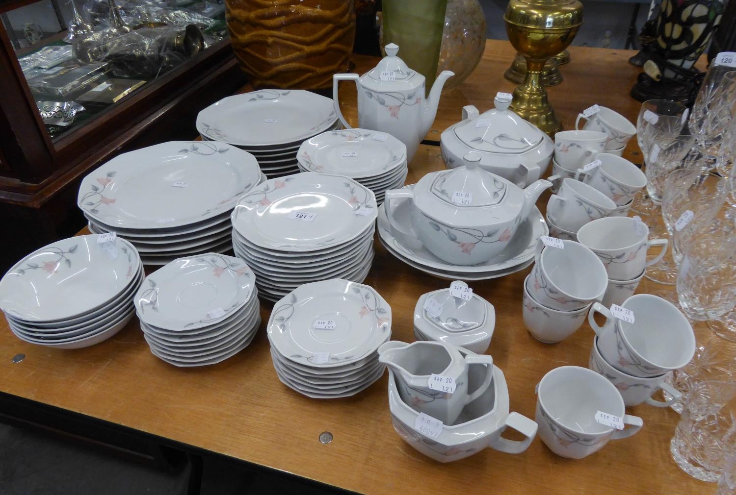 WINTERLING BAVARIAN CHINA DINNER SERVICE (OVEN TO TABLE WARES) FOR TWELVE PERSONS, VIZ 12 DINNER