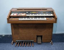 LESLIE ELECTRONIC ORGAN with 'Note-a-chord' feature, 3'7" wide, 24" deep, 36" high (109cm x 61cm x