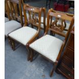 SET OF FOUR LYRE SHAPED DINING CHAIRS
