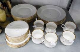 SANDRINGHAM FINE ENGLISH WHITE AND FLUTED BONE CHINA DINNER AND TEA SERVICE FOR SIX PERSONS, 36