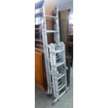 ABRU ALUMINIUM FOLDING LADDER AND ANOTHER (2)