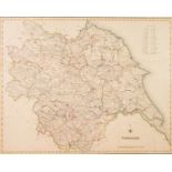 THREE ANTIQUE HAND COLOURED MAPS OF YORKSHIRE: YORKSHIRE, LEWIS: CREIGHTON and STARLING 15 ½? X