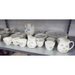 A MODERN WEDGWOOD BONE CHINA 49 PIECE 'ICE ROSE' PATTERN DINNER AND TEA SERVICE ALSO A MATCHING