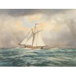 CLIVE PRYKE (1948-2017) FOUR WATERCOLOUR DRAWINGS Sailing vessels Signed 10? x 13? (25.4cm x 33cm)