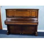 C. BECHSTEIN, BERLIN, UPRIGHT GRAND PIANOFORTE, iron framed and overstrung, in walnutwood case,