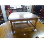 AN ERCOL SQUARE COFFEE TABLE (75cm square x 39cm high)