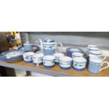 PORTUGUESE ?SPAL? POTTERY ?COTTAGE? PATTERN PART TEA SERVICE, 28 PIECES DECORATED WITH BLUEBERRY