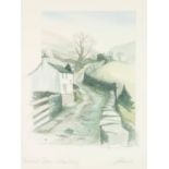 J WHITE (?) ARTIST SIGNED COLOUR PRINT Rattlebeck Cottage, Glenridding Signed indistinctly and