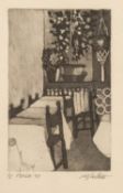 JOY HILLIER (1927 - 2014) ETCHING WITH AQUATINT Paris Artist signed and dated (19)87, numbered 2/6 5