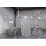 SIX MODERN GLASS VASES, (6)