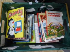 QUANTITY OF BOOKS, VARIOUS AUTHORS MAINLY CHILDREN'S ANNUALS, CIRCA 1970's TO INCLUDE FIVE RUPERT