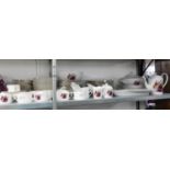 EIGHTY FOUR PIECE PERSONALISED MODERN LIMOGES PORCELAIN DINNER AND TEA SERVICE FOR TWELVE PERSONS,