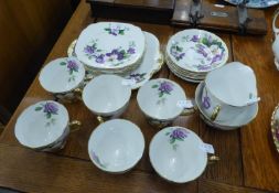 A BONE CHINA 'WINDSOR' TEA SET FOR SIX PERSONS (21 PIECES)