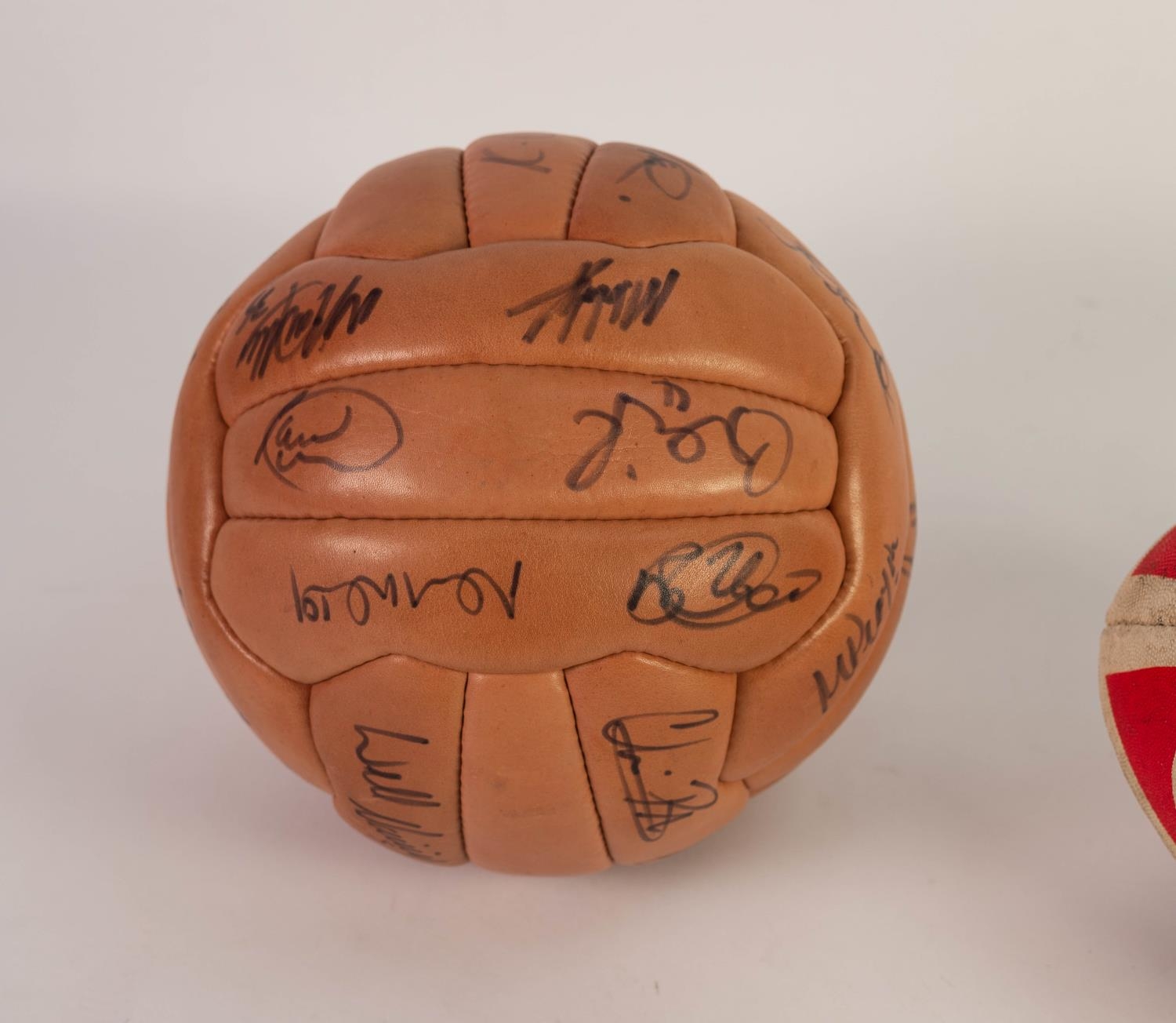 OLDHAM ATHLETIC ?100 YEARS AT BOUNDARY PARK? SIGNED BROWN LEATHER FOOTBALL, 2006-2007 season, - Image 2 of 2