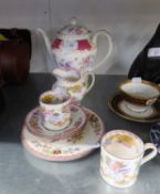 MINTON CHINA ?ASIATIC PHEASANT? PART COFFEE SET FOR TWO PERSONS, INCLUDING THE COFFEE POT (ONE