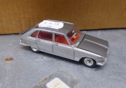 FRENCH DINKY DIE CAST ?RENAULT 16? WITH OPENING BOOT, NO. 65 AND A PAIR OF ANIMAL GLOVE PUPPETS