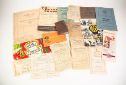 SUNDRY RETAILERS EPHEMERA FROM THE 1950s-60s, includes bottle shaped poster for Heinz Tomato Ketchup