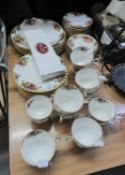 FIFTY FOUR PIECE ROYAL ALBERT ?OLD COUNTRY ROSES? CHINA DINNER AND TEA SERVICE FOR WEIGHT PERSONS,