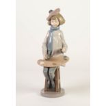 NAO PORCELAIN MODEL OF AN ASPIRING YOUNG ARTIST, seated with a palette, tube of paint and brush,