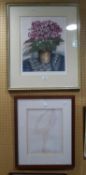 PETER FORD ARTIST SIGNED LIMITED EDITION ETCHING IN COLOURS ?Cineraria on Indian Cloth?, (60/125)