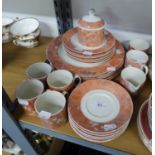 TWENTY SIX PIECE VILLEROY & BOCH ?SIENA? PATTERN PORCELAIN DINNER AND COFFEE SERVICE FOR SIX