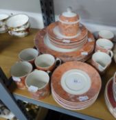 TWENTY SIX PIECE VILLEROY & BOCH ?SIENA? PATTERN PORCELAIN DINNER AND COFFEE SERVICE FOR SIX