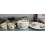 EIGHTEEN PIECE HORNSEA ?CORNROSE? PATTERN OVEN TO TABLE WARE TEA SERVICE FOR SIX PERSONS, two