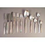 SEVENTY THREE PIECE COMMUNITY PLATE PART TABLE SERVICE OF CUTLERY, comprising: FOUR TABLE KNIVES AND