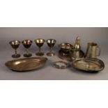 MIXED LOT OF ELECTROPLATE, to include: OVAL SWING HANDLED, SMALL CAKE BASKET, CIRCULAR, GALLERIED