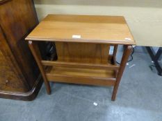 SUTCLIFFE FURNITURE FROM ARIGHI BIANCHI & CO., TEAK OBLONG COFFEE TABLE WITH TWO DIVISION PERIODICAL