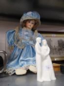 ROYAL DOULTON 'LOVE EVERLASTING' FIGURE AND A MODERN DOLL (2)